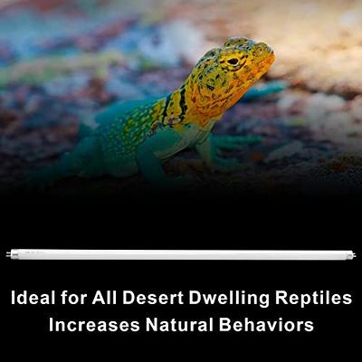 Aiicioo T5 HO Reptile UVB Light - Desert UVA UVB 10.0 Fluorescent