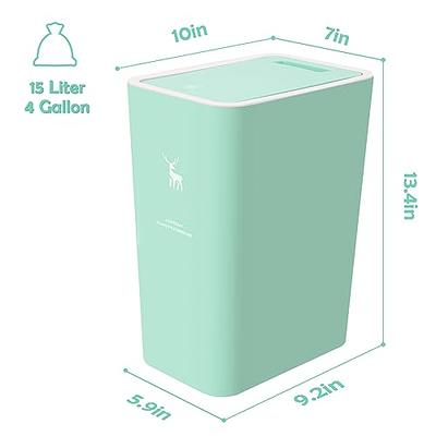 Lavex 50 Gallon Green Wheeled Rectangular Trash Can with Lid