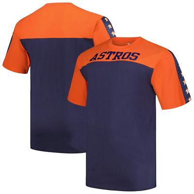 Profile White And Navy Houston Astros Plus Size Colorblock T-shirt