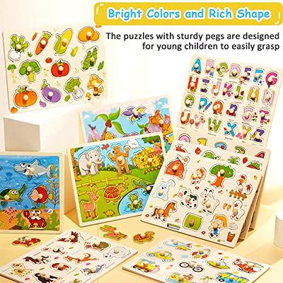 Wooden Puzzles for Toddlers 1-3, 6 Pack Peg Puzzles with Wire Puzzle Holder  Rack for Kids, Learning Educational Puzzles for Baby Puzzles 12-18 Months  (Numbers) - Yahoo Shopping