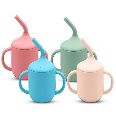 Silicone Straw Sippy Cup Spill-Proof Sippy Cups for Baby 6+ Months