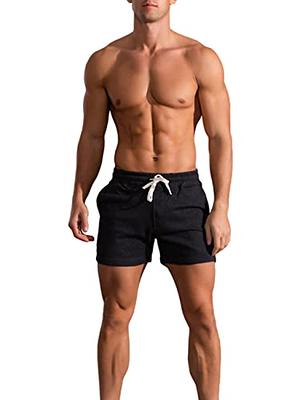 TENJOY Men's 2 in 1 Running Shorts 5 Gym Athletic Quick Dry