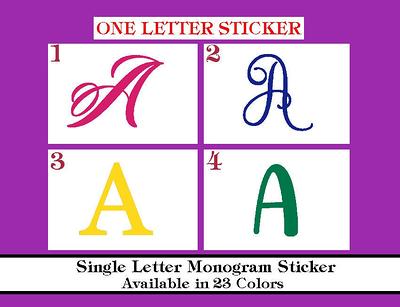 Personalized Monogram Decal | Small Vinyl Initial Decal | Personalized  Monogram Sticker | Round Monogram Decal | Simple Monogram Decal