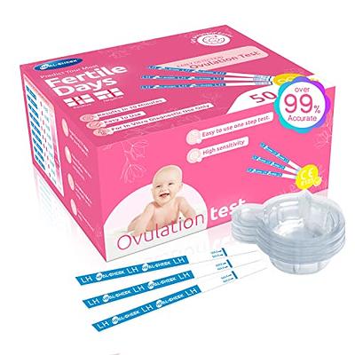  MomMed Ovulation Test Strips, Ovulation and Pregnancy Tests  (LH50-HCG20), Includes 50 Ovulation Tests and 20 Pregnancy Tests with 70  Urine Cups, Accurately Track Ovulation and Detect Early Pregnancy : Health  & Household