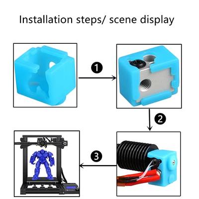 Heat Block Silicone Sock Cover For Creality K1/K1 Max Hotend Extruder 3D  Printer