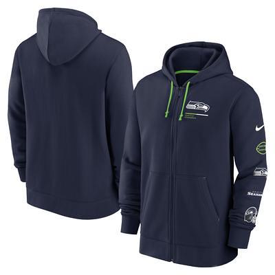 Seattle Seahawks Mitchell & Ness Three Stripe Pullover Hoodie - College Navy