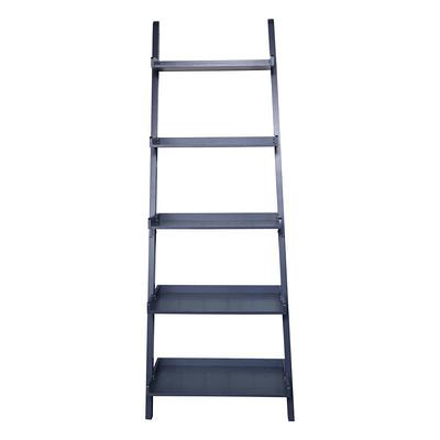 Dracelo 3-Tier Brown Bathroom Ladder Shelf, Bathroom Floor Storage