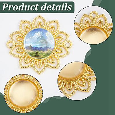 PH PandaHall 30pcs Blank Bezel Pendant Trays, Vintage Flower Cabochon  Bracelet Blanks Tibetan Jewelry Connectors with Round Glass Cabochons for  Necklace Bracelet Earring Making, 3 Colors - Yahoo Shopping