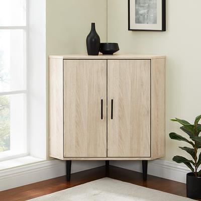 Walker Edison 28 Modern Bookmatch Accent Cabinet - Solid Black