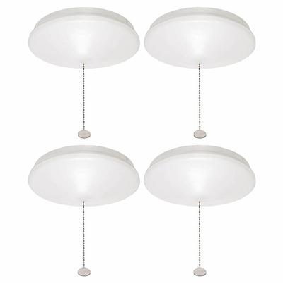 Commercial Electric 10 In White Closet Light With Pull Chain Led Flush Mount Ceiling 900 Lumens 4000k 4 Pack Yahoo Ping