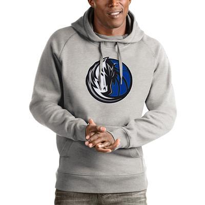 Men's Antigua Heathered Gray Dallas Cowboys Victory Pullover Hoodie