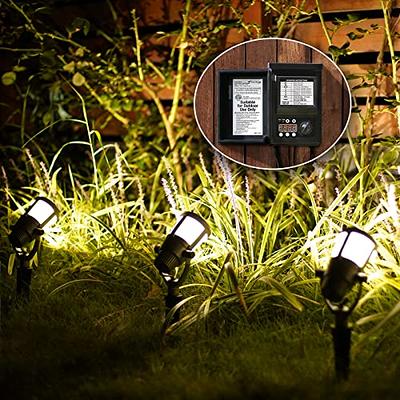 Malibu Low Voltage Transformer 45 Watt for Outdoor Landscape Lighting with  Photocell Sensor Timer and Weather Shield for Spotlight Floodlight Garden