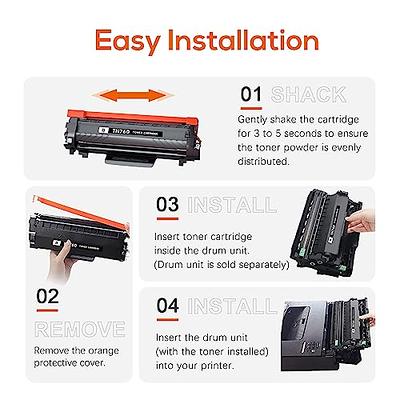 Jeostarky Compatible TN760 Toner Cartridge Replacement for Brother TN-760  TN730 TN-730 for Brother MFC-L2710DW DCP-L2550DW MFC-L2750DW HL-L2350DW