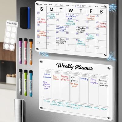 russell+hazel Acrylic Monthly Calendar with Pen Holder Clear