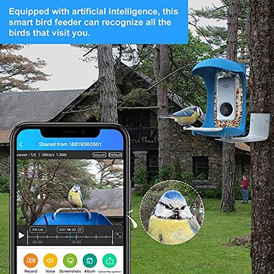 Bird Feeder with Camera, 1080HD Smart Bird Feeder with PIR Motion