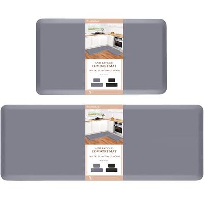 Kitchen Mat [2 PCS] Cushioned Anti-Fatigue Floor Mat, Waterproof Non-Skid  Ergonomic Comfort Foam Rugs, Standing Mat for Kitchen, Floor,Office, Sink,  Laundry(Grey) - Yahoo Shopping