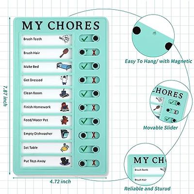 Chore Chart Memo Checklist Board, Portable Daily to Do List & My Chores  Chart Planning Boards, Detachable Plastic Checklist Task Board Slider for