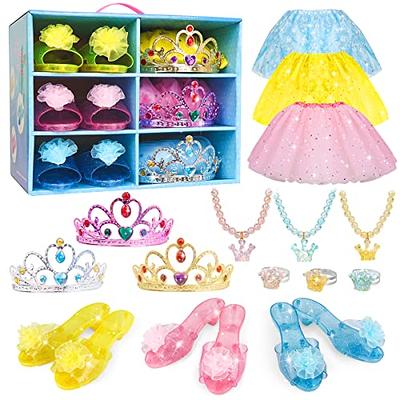 WESAYEE Kids Jewelry for Little Girls, Unicorn Play Necklaces Rings  Bracelets Set for Toddlers age 4-6 5-7 6-8, Costume Dress Up Jewelry Bulk