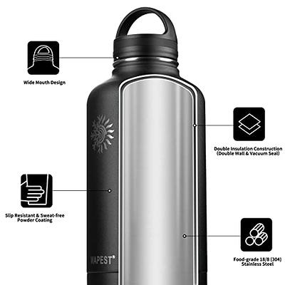 Fanhaw Insulated Water Bottle with Chug Lid - 24 Oz Double-Wall Vacuum  Stainless Steel Reusable Leak & Sweat Proof Sports Water Bottle Dishwasher  Safe