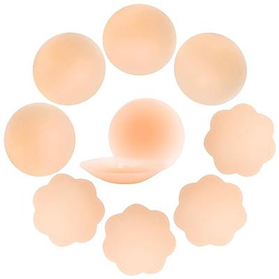 FJYQOP Silicone Nipple Covers - 5 Pairs, Women's Reusable Adhesive  Invisible Pasties Nippleless Covers Round, Milky, Large : :  Clothing, Shoes & Accessories