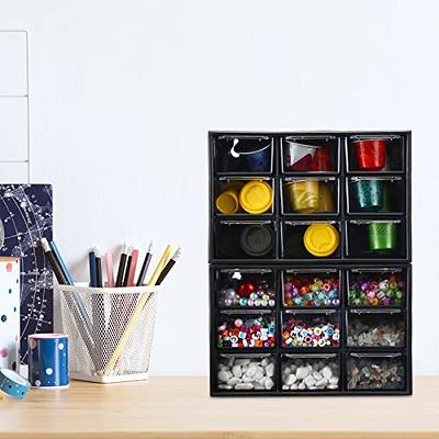 4 Pack Desktop Storage Organizer with 9 Drawers Craft Organizer with Mini  Drawers Plastic Organizers and Storage Drawers for Craft Art Jewelry  Cosmetics Sewing Supplies Storage (Black) - Yahoo Shopping