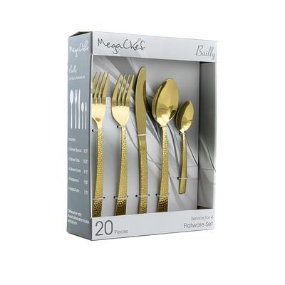 Kitcheniva Silverware Flatware Cutlery Set Of 20 - Gold, 20 Gold