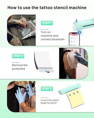 Itari M08F Portable Tattoo Stencil-Printer - Bluetooth Wireless Thermal  Printer for Travel, Compact Inkless Printer Support Phone & Laptop, Small