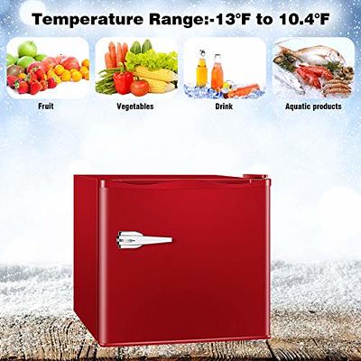  R.W.FLAME Upright Compact Freezer 1.2 Cu.ft, Freestanding Mini  Freezer with Removable Shelf, Single Door, Adjustable Temperature Control  for Home/Office/Apartment (Black) : Appliances