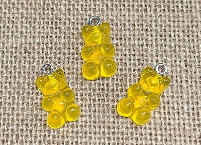 Golden Yellow Gummy Bear Charms  Acrylic Candy Jewelry Kids 11x20mm -  Yahoo Shopping