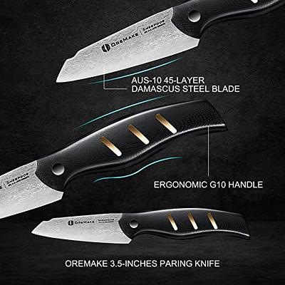 Paring Knife with Sheath Set of 3 Pieces Black Kitchen Knives 3.5 inch Cut  Through So Easy - Yahoo Shopping