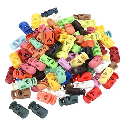 DYZD Plastic Cord Locks Spring Toggle Stopper Double Hole Cord Locks for  Drawstring,Clothing, Shoelaces, Backpack, Lanyard