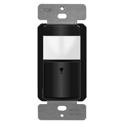 TOPGREENER Dual Load Motion Sensor Switch, PIR Sensor Light and Fan Switch,  Occupancy & Vacancy Modes, No Neutral Wire Required, Ground Wire Required