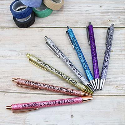 EDSG 7 Pcs Funny Pens Funny Office Pens Funny Pens for Adults Coworkers  Funny Pens Spoof Fun Ballpoint Pen Set Novelty pens Bulk Office Gifts for