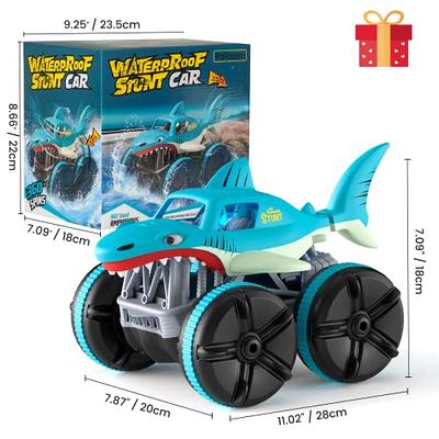 Remote Control Shark Pool Toys For Kids Age 8-12,2.4ghz Waterproof Rc Boat, toy Shark With Light For 60 Mins Play,gift For Boys Girls