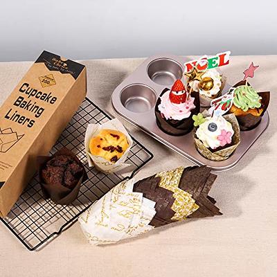 Baking Cups Cupcake Liners Baking Cups for Cupcakes Paper and Muffins,  50-Count, Standard (Black)