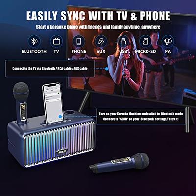 Karaoke Machine for Adults and Kids,Portable Bluetooth Speaker