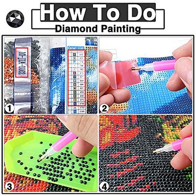 SKRYUIE 5D Ocean Diamond Painting Kit - DIY Diamond Art Sunset, Full Round  Drill - Crystal Embroidery Cross Stitch - Adult Craft for Wall & Office