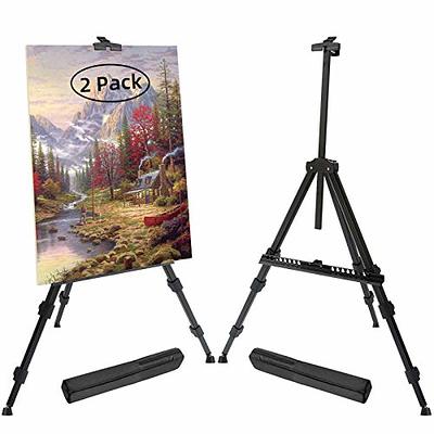 Portable Artist Easel Stand - Adjustable Height Painting Easel with Bag -  Table Top Art Drawing Easels for Painting Canvas, Wedding Signs & Tabletop Easels  for Display - Metal Tripod 66 inches 2 Pack - Yahoo Shopping