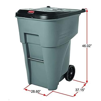 Rubbermaid FG9W2200GRAY 95 gal Utility Wheeled Trash Can