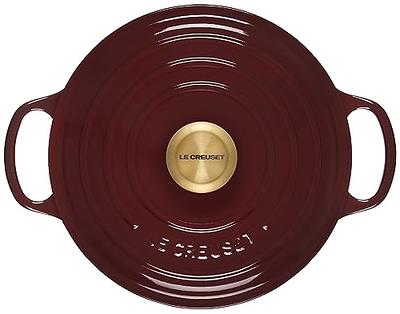 Le Creuset Enameled Cast-Iron 7-1/4-Quart Round French Oven, Cherry Red