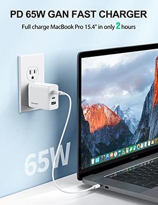 USB C Charger 65W, Baseus GaN6 Pro Fast Charger Block 4 Ports, Foldable  Type C Charging Block, PD Wall Charger for MacBook, Dell, iPad, iPhone