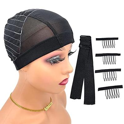 5 Pieces Mesh Dome Wig Cap Stretchy Breathable Spandex Hairnet Black Weave  Cap