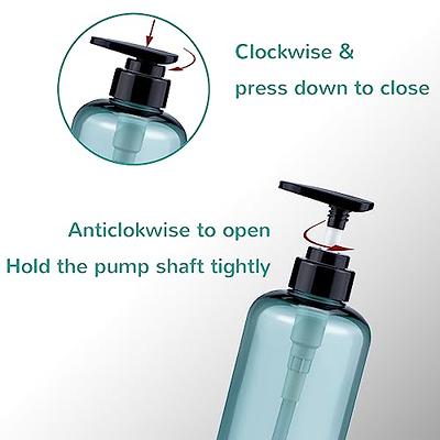 Amber Shampoo Bottle - Refillable Plastic Dispenser (16oz White Label)