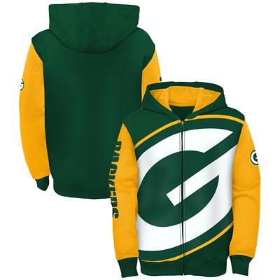 : New Era Girls Youth Green Green Bay Packers Full-Zip Hoodie :  Sports & Outdoors