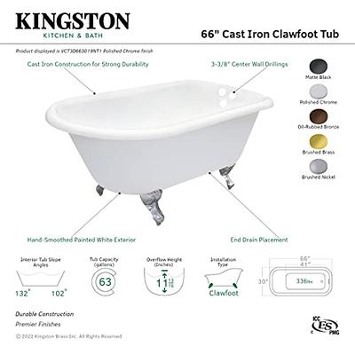 Kingston Brass Claw Foot Bathtub Caddy in Brushed Nickel