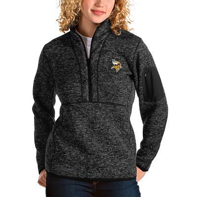 Minnesota Vikings Antigua Team Quarter-Zip Pullover Top - Black