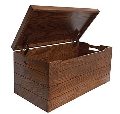 Large Wooden Boxes Plain Wood Storage Box Chest Lid Handle Keepsake Trunk  Hinges