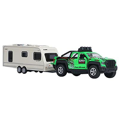 Pickup Truck Trailer Towing Toy Camper 2 in 1 Playset RV Motorhome