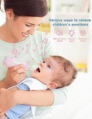 Hopebig Nasal Aspirator Baby Nose Sucker, Electric Baby Nose Sucker with  Adjustable 3 Levels Suction & 2 Size Nozzles with Music & Light Soothing