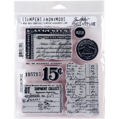 Tim Holtz Cling Stamps 7 inch x8.5 inch Halloween Doodles